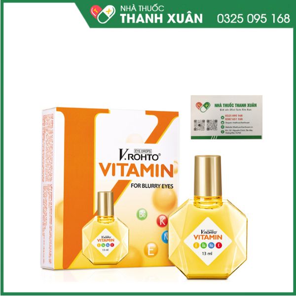 Thuốc nhỏ mắt V.rohto VITAMIN - Điều trị mỏi mắt, sung huyết kết mạc, ngứa mắt